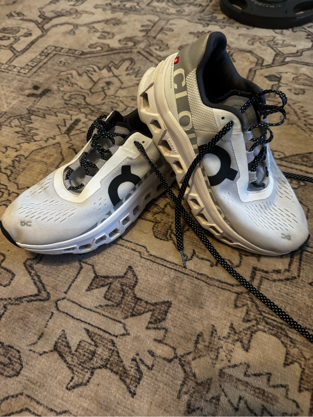 On Cloud CloudMonster White/Black Running Shoes